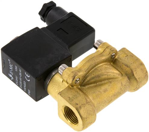 2/2-Wege Messing-Magnetventil G 3/8" 12 V= Eco, Dichtung EPDM