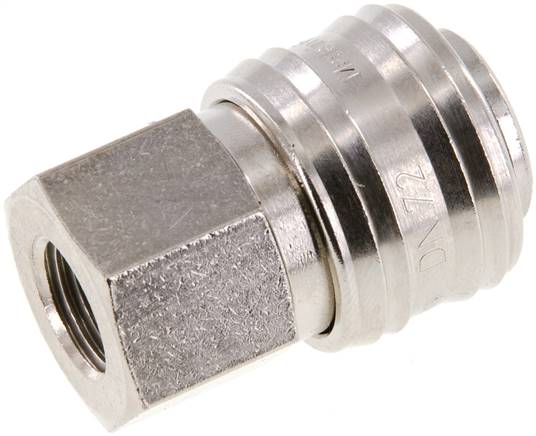 Schnellkupplung (NW7,2) G 1/4"(IG), Messing vernickelt, Dichtung FKM