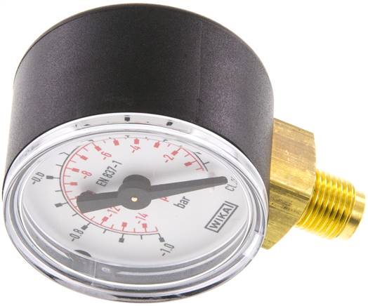 Manometer senkrecht (KU/Ms), 40mm, -1 bis 0 bar, G 1/8"