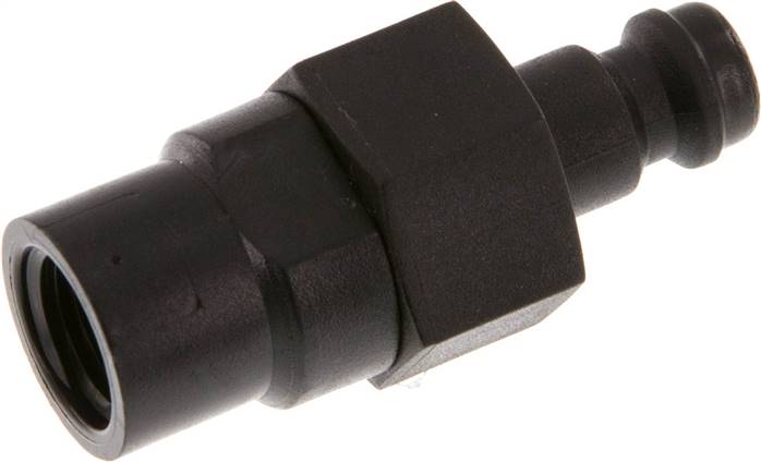 Kupplungsstecker (NW5) G 1/8", POM (IG), beidseitig absperrend