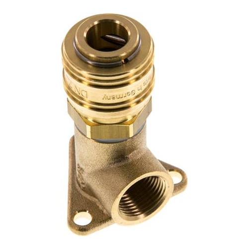 Presa a muro con attacco rapido, G 3/8", ottone