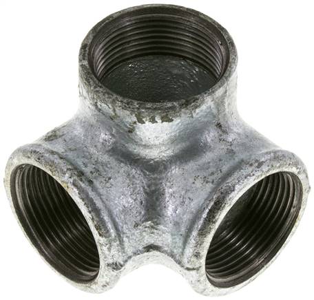 Winkelverteiler 3 x Rp 1-1/4" (IG), Temperguss verzinkt