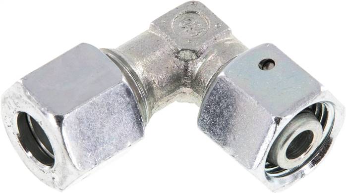 Einstellb. Winkel-Schneidringverschr. 10 L (M16x1,5), Stahl verzinkt, mit Dichtkegel und O-Ring
