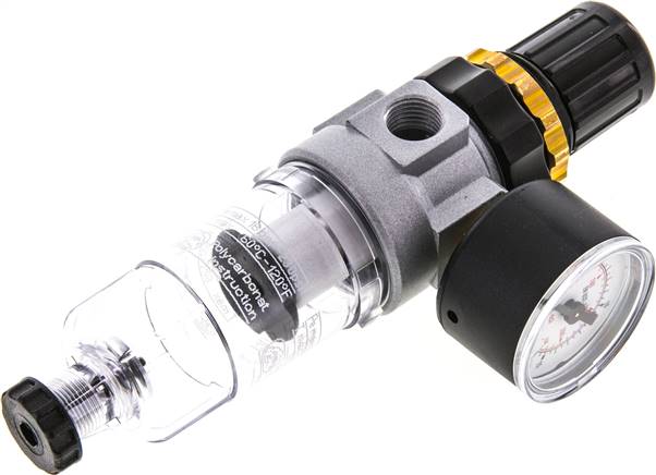 Mini-Filterregler G 1/4", 0,5 - 10 bar