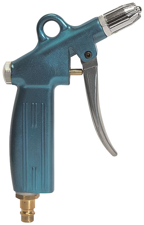 Blaspistole Alu -blow line- blau eloxiert / Geräuschdämpferdüse Standardnippel NW 7,2 115710
