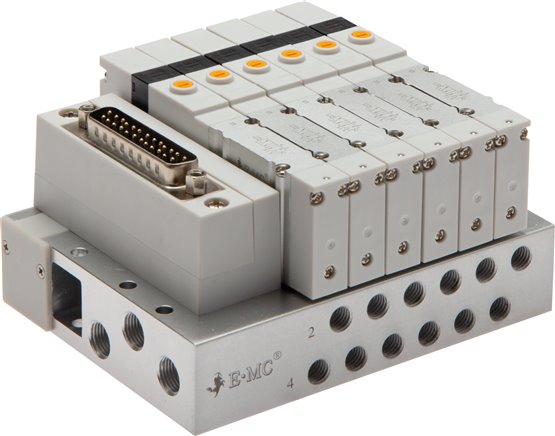 Ventilterminal 16x5/2-Wege, IO-Link, M 7 an Grundplatte (seitlich)