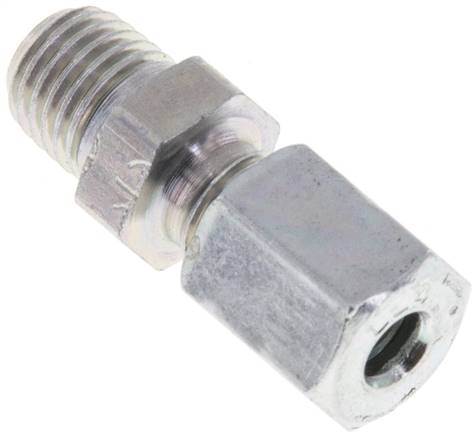 Gerade Schneidringverschr. M 8x1 (konisch)-4 LL (M8x1), Stahl verzinkt