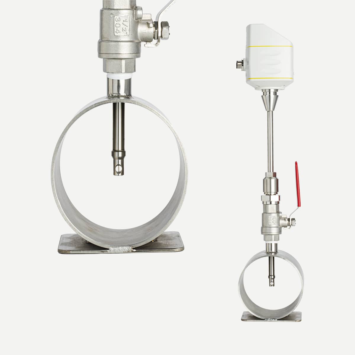 S401 Durchflussmesser Druckluft, Einstechsensor 220 mm, max. Messbereich, 4-20 mA + Impuls
