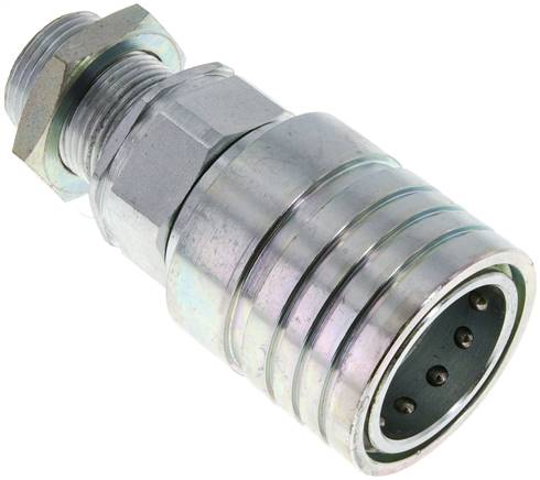 Schott-Steckkupplung ISO7241-1A, Muffe Baugr.6, 22 L (M30x2)