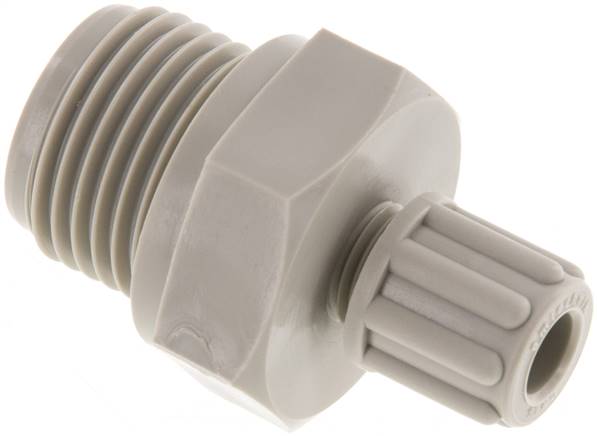 Gerade Verschraubung G 1/2"-6x4mm, Polypropylen