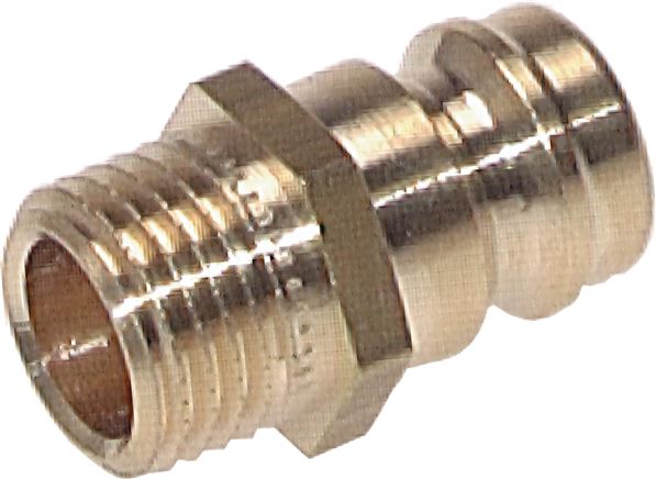 Temperierkupplungsstecker 13mm Zapfen,G 1/4"(AG), Edelstahl