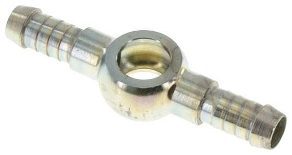 Doppel-Schlauchnippel 16mm Ring, 11 - 12mm, Stahl verzinkt