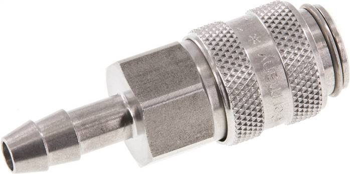 Schnellkupplung (NW5) 6 (1/4")mm Schlauch, Edelstahl