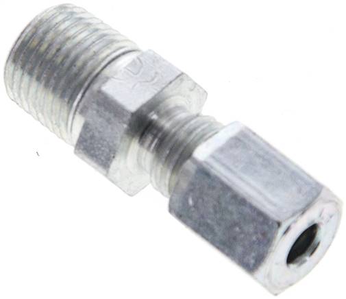 Gerade Schneidringverschr. NPT 1/8"-4 LL (M8x1), Stahl verzinkt