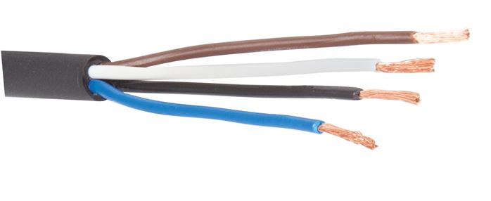Kabel mit M12-Kupplung, 10 m, gerade, 4 lose Kabelenden (Pin 1 bis 4)