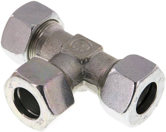 T-Schneidringverschraubung 18 L (M26x1,5), Stahl verzinkt