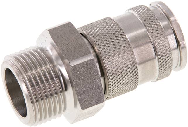 Schnellkupplung (NW10) G 3/4"(AG), Edelstahl