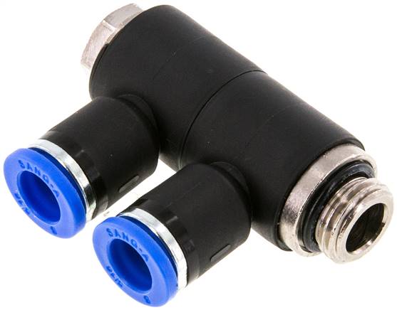 Steck-Mehrfachverteiler, 2-fach G 1/4"-8mm, IQS-Standard