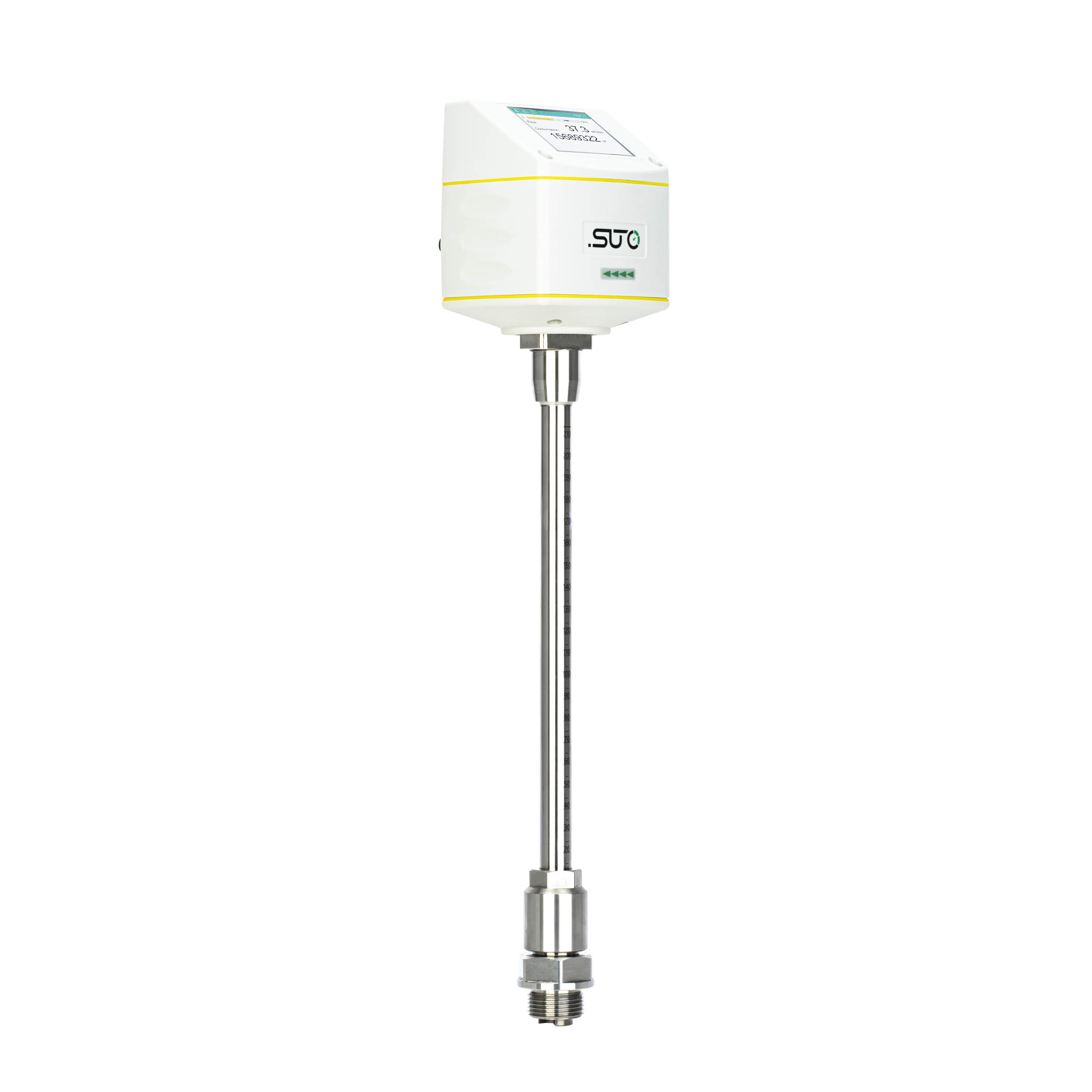 S430 Pitotrohr-Durchflussmesser feuchte Druckluft, Einstechsensor 220 mm, 4-20 mA + Impuls