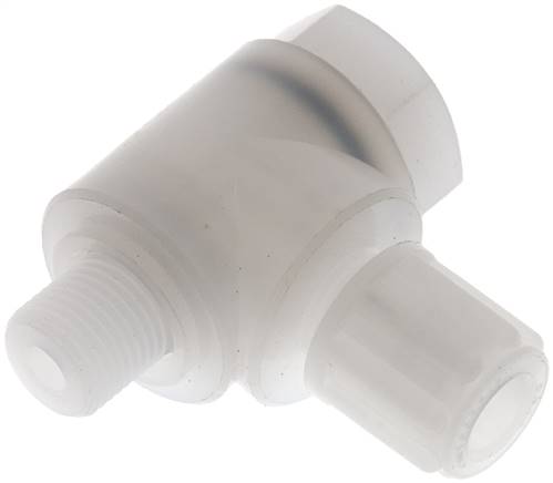 Winkel-Verschraubung G 1/8"-6x4mm, PVDF, Hohlschraube