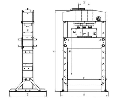Chicago Pneumatic 20 T. WERKBANKPRESSE STANDART CP86200