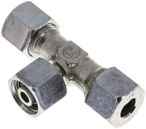Einstellb. T-Schneidringverschraubung 10 S (M18x1,5), Stahl verzinkt