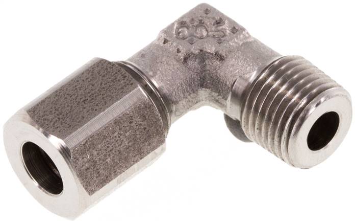 Winkel-Schneidringverschraub. R 1/8"-6 LL (M10x1), 1.4571