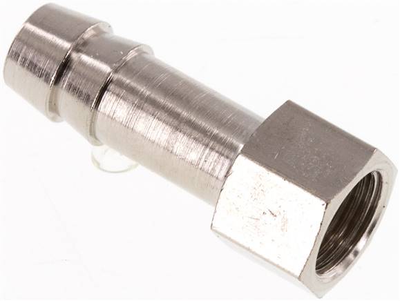 Aufschraub-Schlauchtülle G 1/8"-8 (5/16")mm, Messing vernickelt