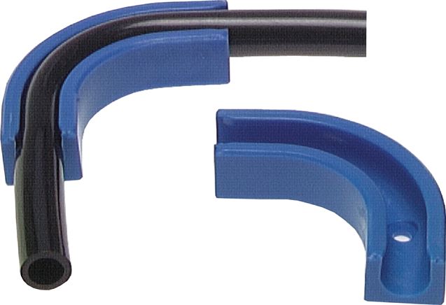 90°-Schlauchstütze, blau für 11,6mm Schlauch