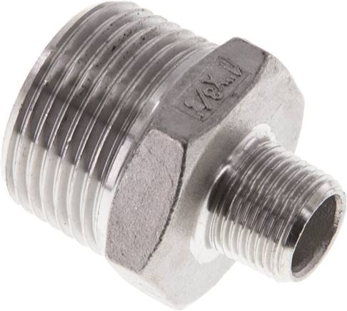 Doppelnippel R 1"-R 3/8", 1.4408