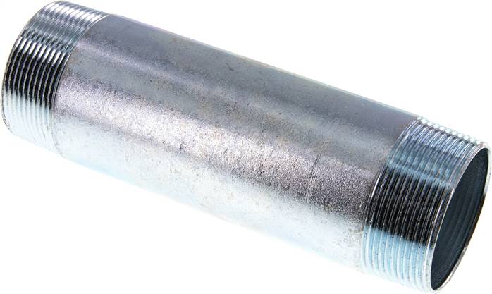 Rohrdoppelnippel R 2"-180mm, Stahlrohr ST 37 verzinkt