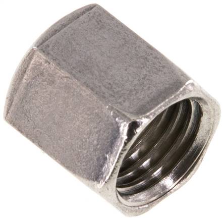 Überwurfmutter DN4, M 12 x 1,5, Bohrung 8,0mm, 1.4301