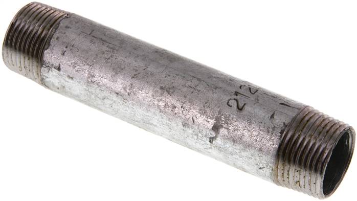 Rohrdoppelnippel R 3/4"-120mm, Stahlrohr ST 37 verzinkt