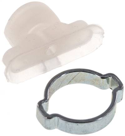 Ovalsauger, 24 x 8mm, Hub 1mm, Silikon (60A, transparent)