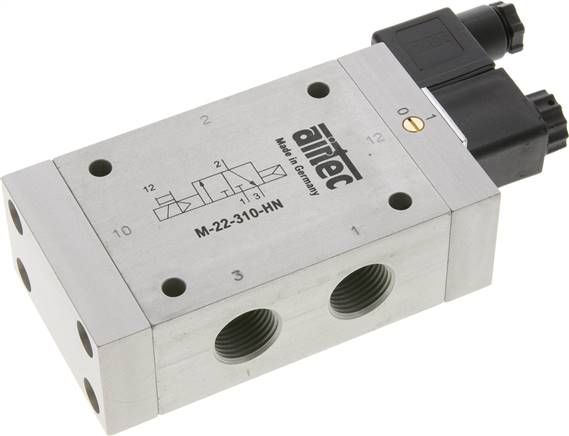 3/2-Wege Magnetventil, G 1/2", Luftfederrückstellung (NC), 230 V AC