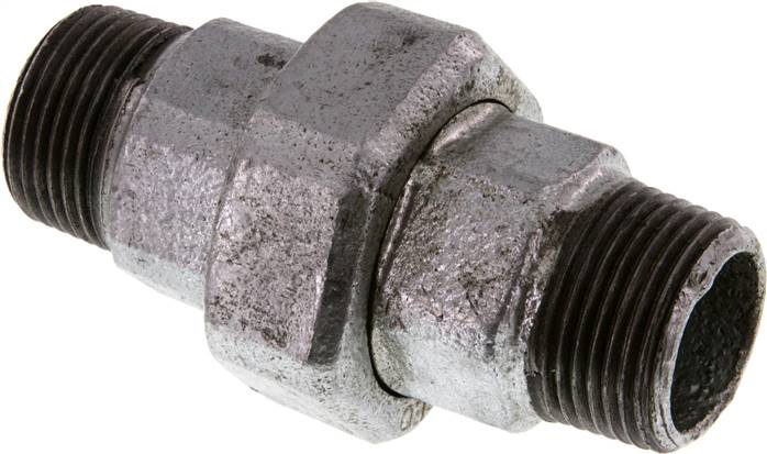 Doppelnippel trennbar R 1"-R 1", Temperguss verzinkt