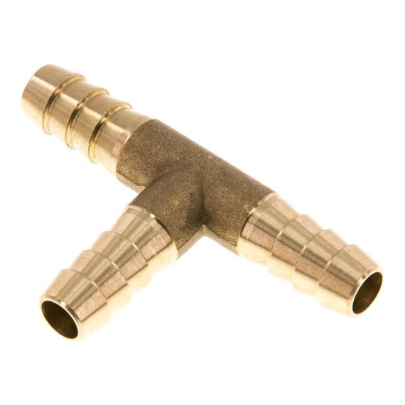 Raccordo a T per tubo flessibile 9 (3/8") mm, ottone