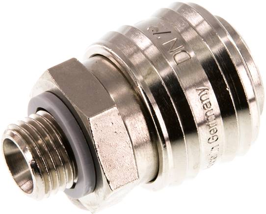 Schnellkupplung (NW7,2) G 1/4"(AG), Messing vernickelt