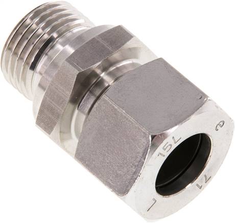 Gerade Schneidringverschr. G 1/2"-15 L (M22x1,5), 1.4571