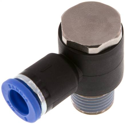 Winkel-Steckanschluss R 1/4"-8mm, IQS-Standard, während der Montage positionierbar