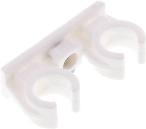 Rohrbefestigungsclip (2-fach) für 16 - 18mm Rohr