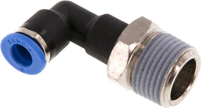 Winkel-Steckanschluss, lang R 3/8"-6mm, IQS-Standard, langer Körper