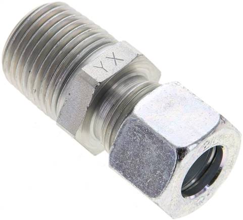 Gerade Schneidringverschr. NPT 1/2"-12 L (M18x1,5), Stahl verzinkt