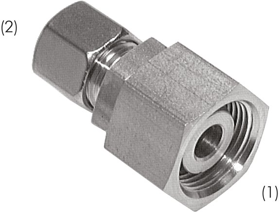 Reduziereinsatz 18 L-12 L (M18x1,5), 1.4571, mit Dichtkegel und O-Ring