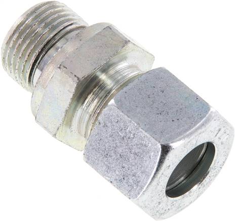 Gerade Schneidringverschr. G 3/8"-12 L (M18x1,5), Stahl verzinkt, Dichtung FKM