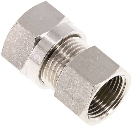 Aufschraub-Schneidringverschr. 12 L (M18x1,5)-G 3/8", Messing vernickelt