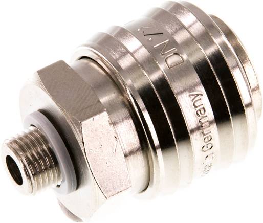 Schnellkupplung (NW7,2) G 1/8"(AG), Messing vernickelt