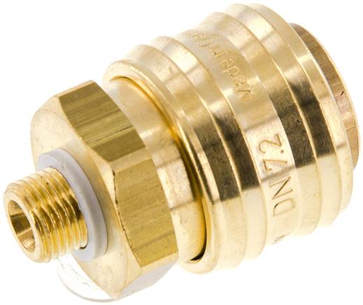 Schnellkupplung (NW7,2) G 1/8"(AG), Messing, mit FKM-Dichtungen