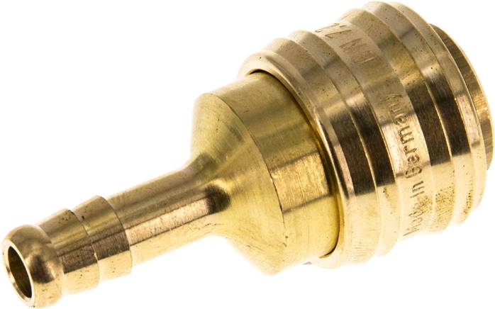 Schnellkupplung (NW7,2) 8 (5/16")mm Schlauch, Messing, für Stecker beidseitig absperrend