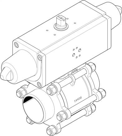 FESTO VZBA-3"-WW-63-T-22-F0710-V4V4T-PS180-R-90-4-C (1774112) Kugelhahn-Antriebseinhei